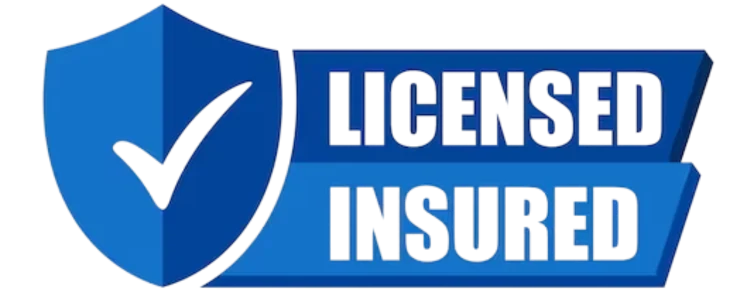 Licensed and insured badge for trusted garage door repair services, emphasizing reliability and safety in Houston.