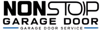 Non Stop Garage Door logo emphasizing reliable garage door repair services in Houston.