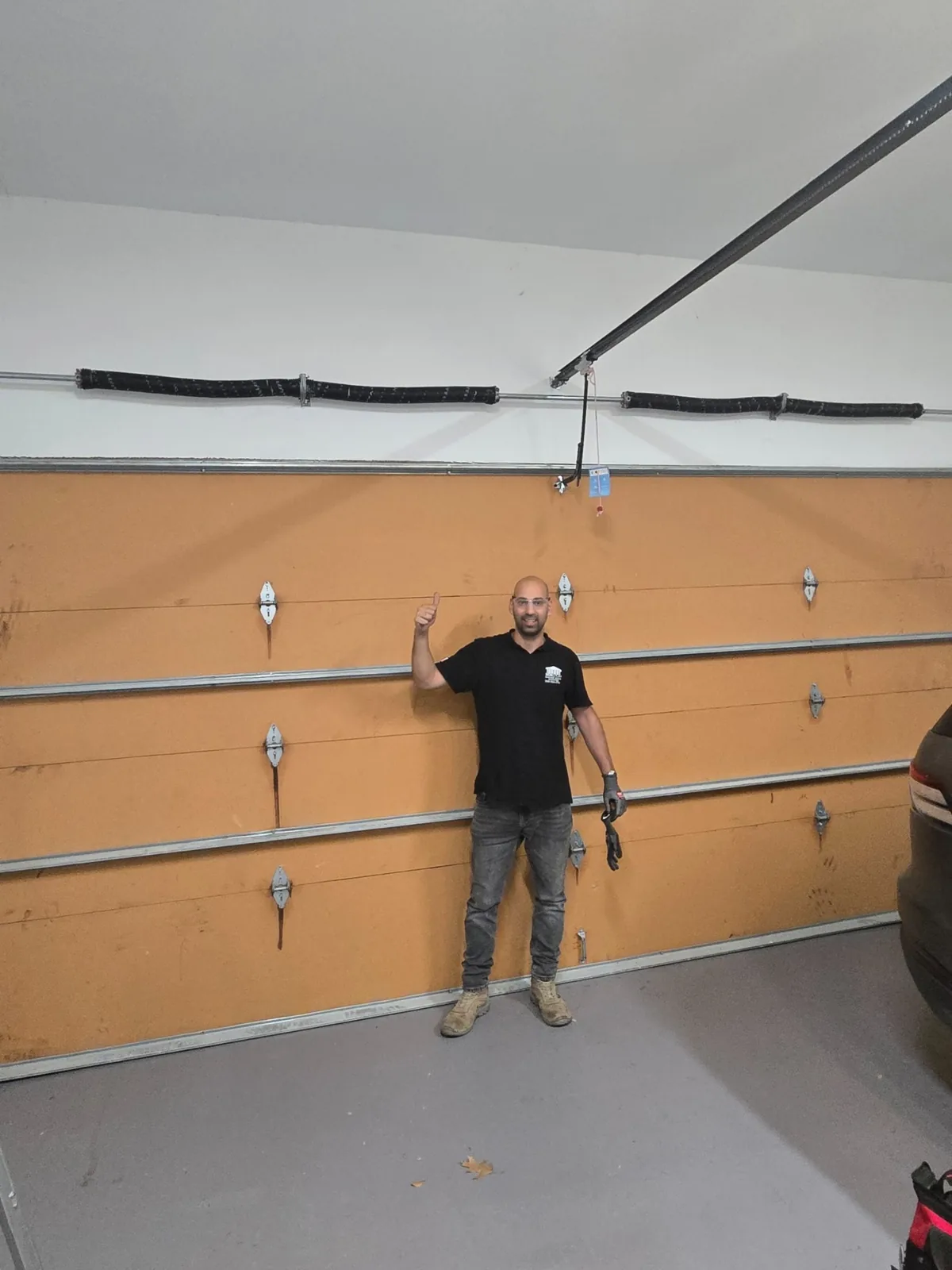 Four garage door spring replacement in Houston TX by Non Stop Garage Door