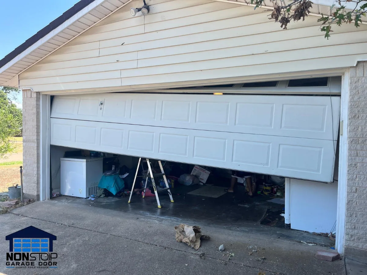 Emergency garage door off track repair Houston